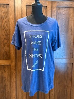 Disney Navy Blue "Shoes Make The Princess" Short Sleeve Tee